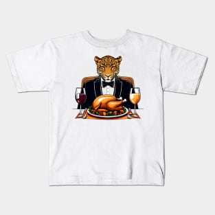 Leopard Thanksgiving Kids T-Shirt